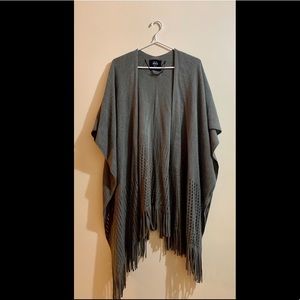 Gray Fringe Shrug
